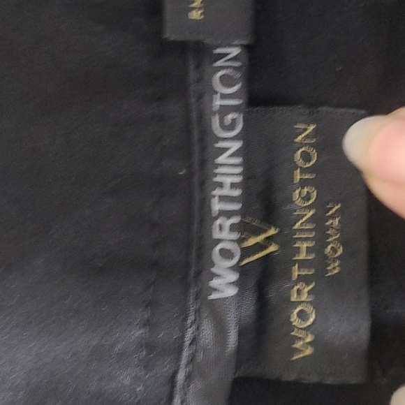 Worthington Black Culottes  Stretchy Wide Leg Cropped Palazzo Pants 22W Pockets - Picture 9 of 16